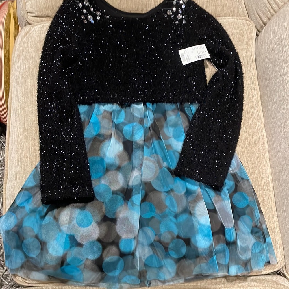 NWT Justice for Girls Rhinestone Sweater Dress Size 8